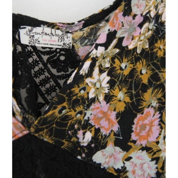 Free People Intimately Claire Printed Lace Maxi Slip Dress L - Picture 7 of 8